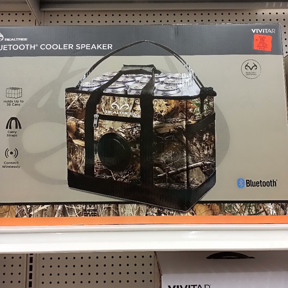 It's a blue tooth speaker built into a cooler